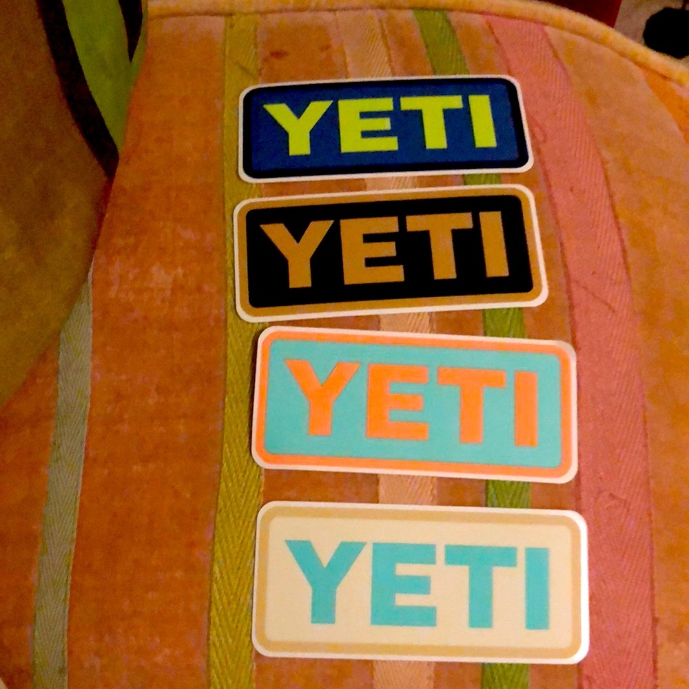 YETI Multi~Color Stickers {4 in this set}